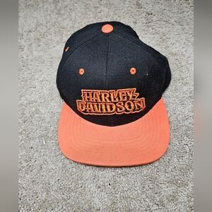 Harley-Davidson Kids Black and Orange Cap